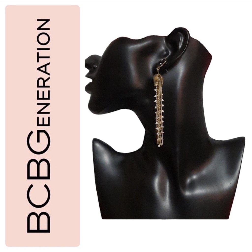 Bcbg Floral Beaded Dangle Earrings 25$